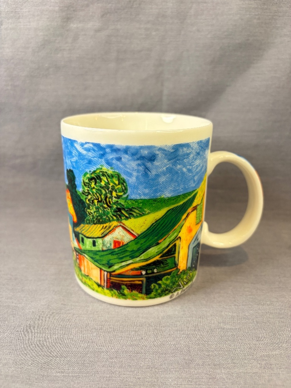 Starbucks Mug Vincent Van Gogh Chaleur D. Burrows Countryside Village RARE